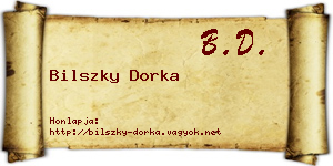 Bilszky Dorka névjegykártya